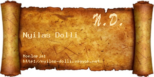 Nyilas Dolli névjegykártya